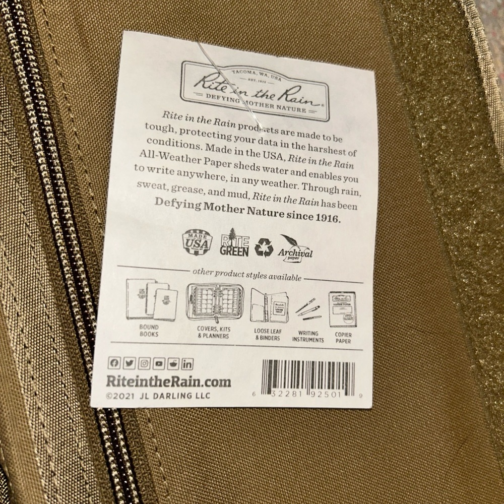 Rite in the Rain 9250T-MX Weatherproof TAN Planner NWT - Picture 3 of 3